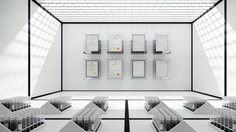 医生在诊室与患者指着报告沟通