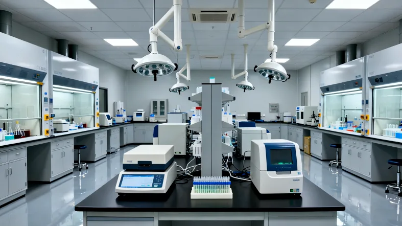 实验室技术人员进行DNA提取操作