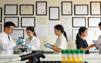 一位患者拿着病历，在肿瘤内科和外科指示牌前犹豫