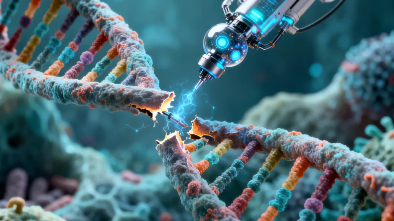 BRCA基因修复DNA损伤的示意图