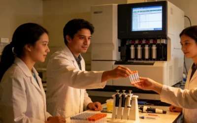 一位患者正在与医生讨论基因检测报告