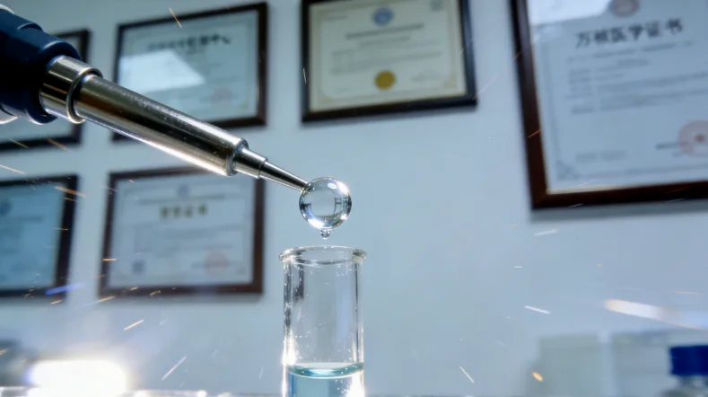 医生手持病理切片与患者沟通