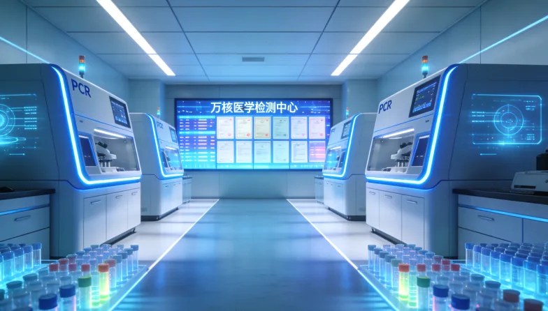 医生与家长共同查看儿童基因检测报告示意图