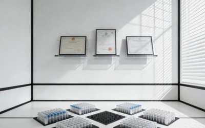 一位中年女性看着手中的止痛药和检测预约单，表情犹豫