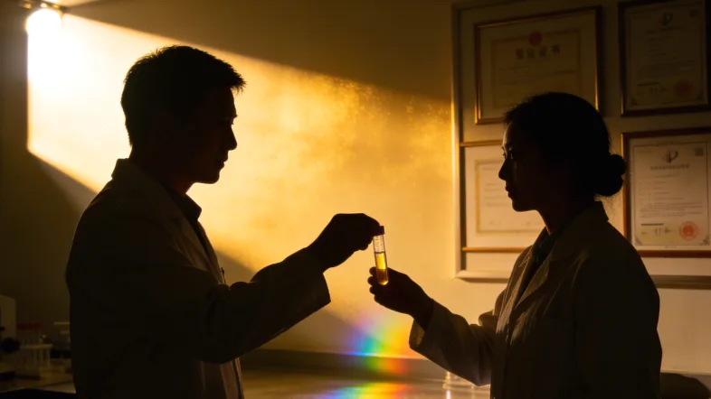 基因检测报告单与听诊器并置的对比图。