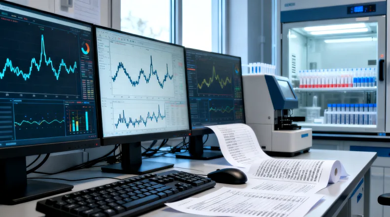 一个天平图标，左边是DNA双螺旋，右边是对话气泡，象征数据与经验的权衡