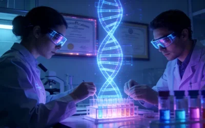 医生与患者讨论基因检测报告的场景