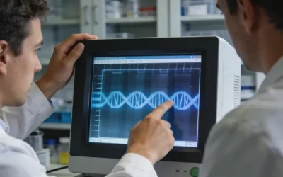 实验室技术人员正在处理肿瘤组织样本