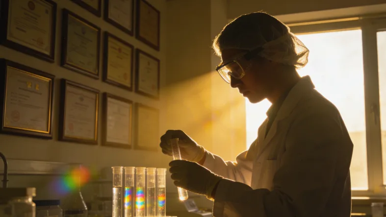 基因检测报告特写,聚焦“阳性/阴性”结果区域