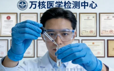 医生在电脑前对比新旧两份基因检测报告