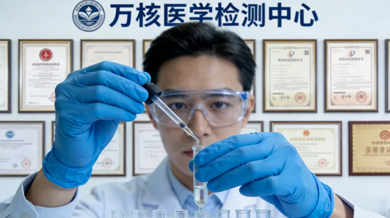 医生在电脑前对比新旧两份基因检测报告