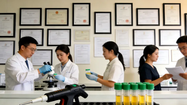 一位患者正在仔细阅读基因检测报告,表情关切。