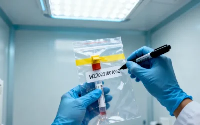 医生与患者共同查看基因检测报告的场景