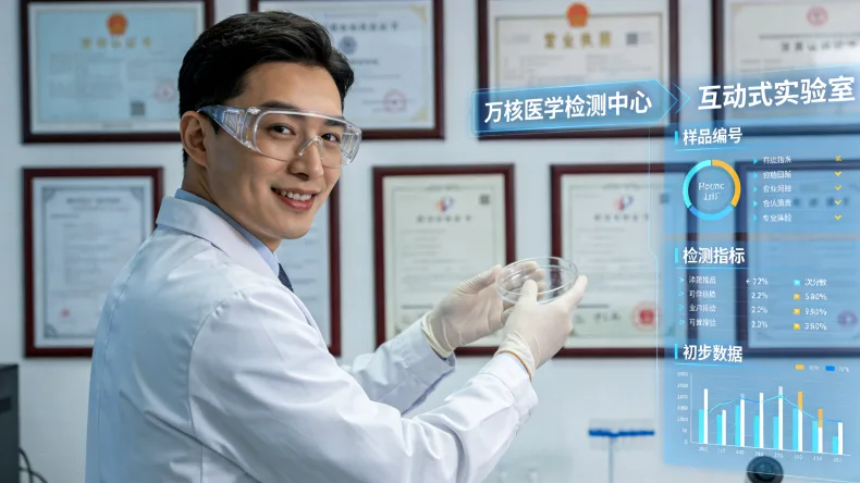 一张显示基因检测报告关键结论（如“EGFR 19外显子缺失突变”）的示意图