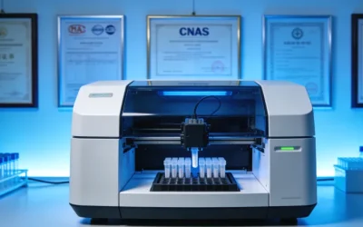 医生与患者共同查看基因检测报告示意图