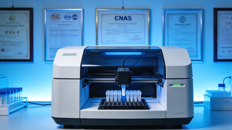 医生与患者共同查看基因检测报告示意图