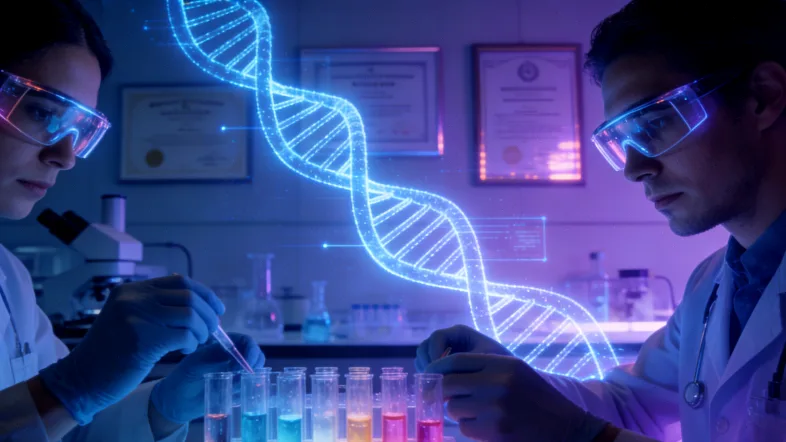 医生在电脑前对比两个不同部位的肿瘤影像