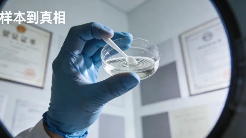 一个人困惑地看着基因检测报告和药盒