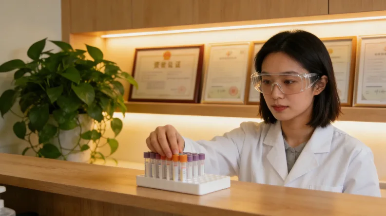 医生与患者围绕病理报告进行沟通