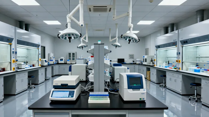 一位患者正与医生共同查看基因检测报告，医生手指报告上的某处说明。