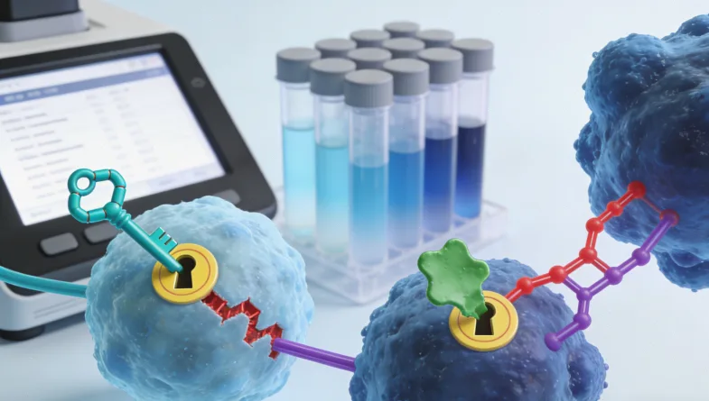 基因检测报告与靶向药物图标对比图