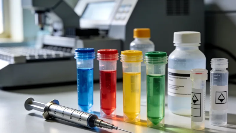 血液样本采集管与组织病理切片对比示意图