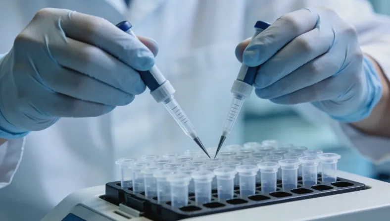 一位女性在诊室与医生交谈,表情关切