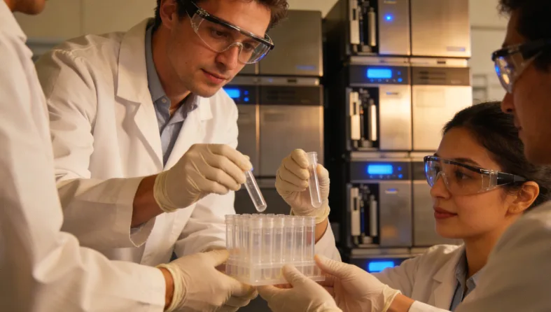 CT引导下肺穿刺活检示意图