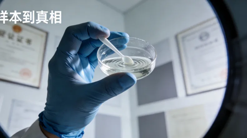 一位中老年人在家自测血压,面露困惑