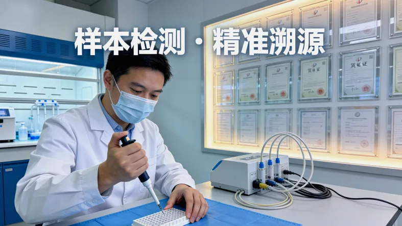 实验室人员正在进行基因检测分析