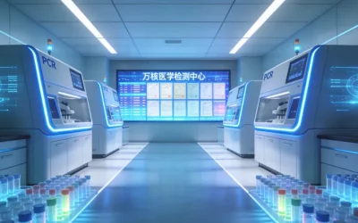 一位患者拿着基因检测报告与医生沟通的示意图