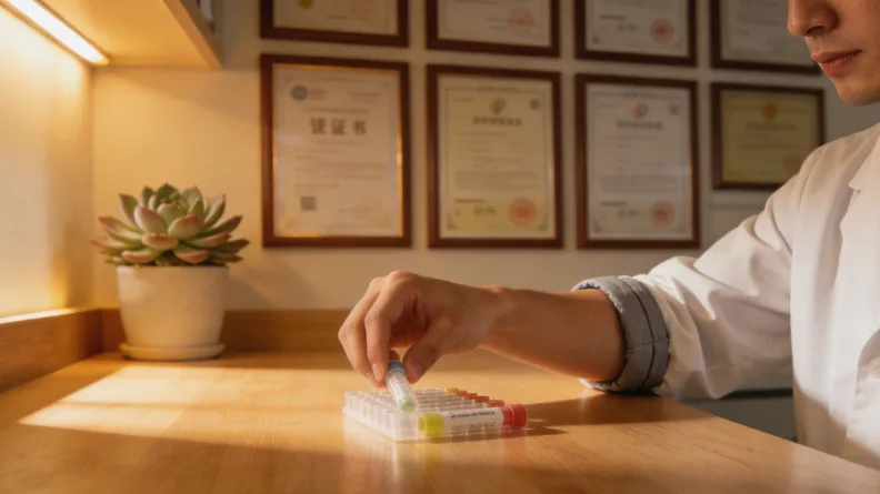 形象化的基因序列与药物分子相互作用的示意图