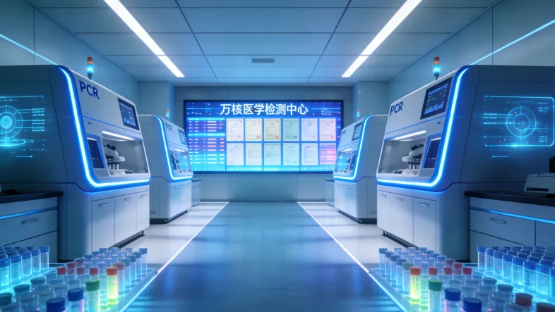 三甲医院检验科实验室工作场景