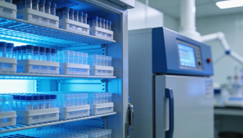 临床药师正在电脑前为患者讲解报告内容