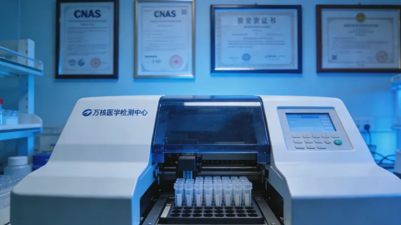 一位患者拿着基因检测报告，与医生面对面沟通