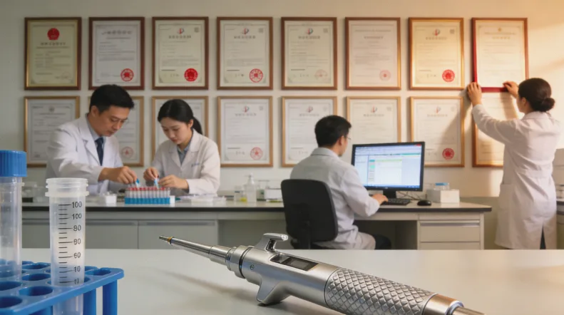 基因检测试剂盒与医院采血管并列对比图