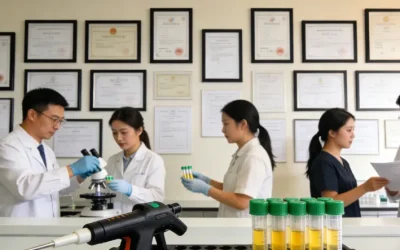 一个人看着基因检测报告和一碗豆腐，面露困惑