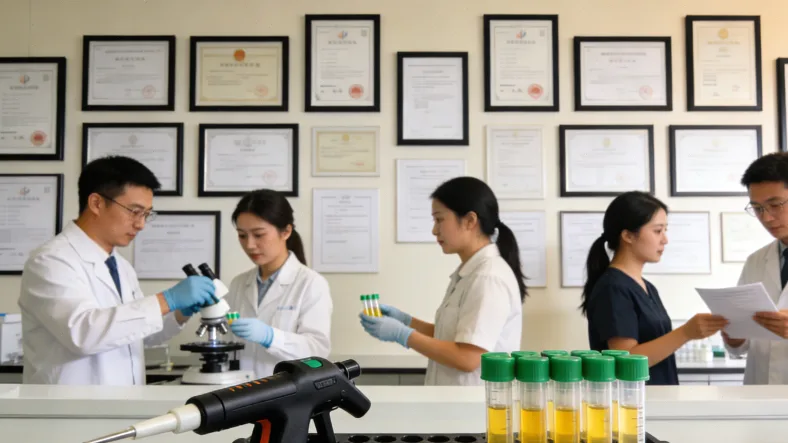 一个人看着基因检测报告和一碗豆腐，面露困惑