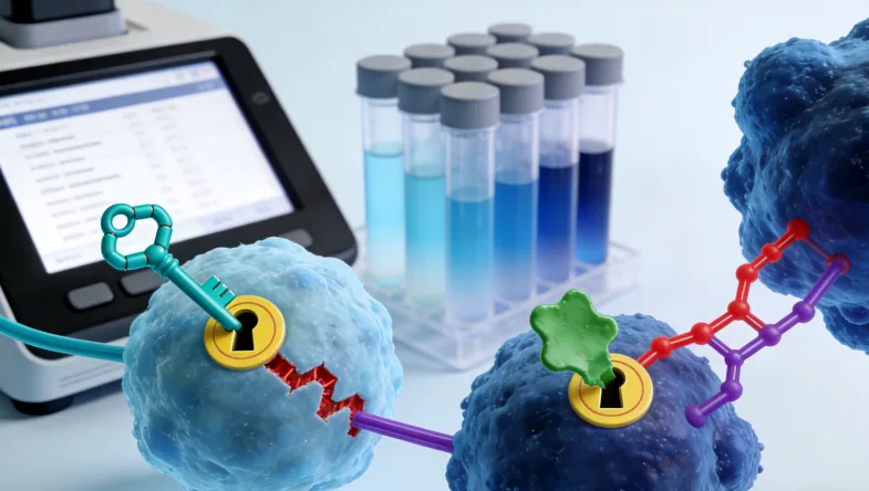 一个人在家中对着食物过敏基因检测采样包犹豫不决