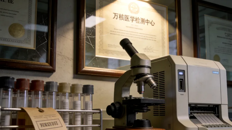 一个人对着一份基因检测报告和一碗坚果陷入思考