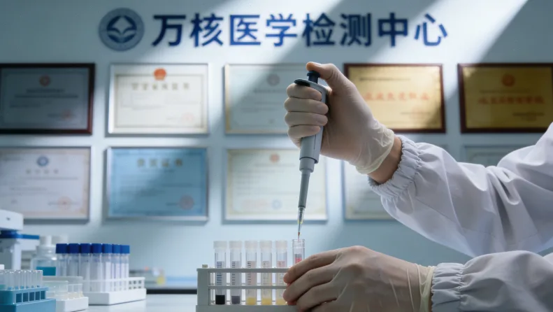 一个人对着一份复杂的基因检测报告皱眉