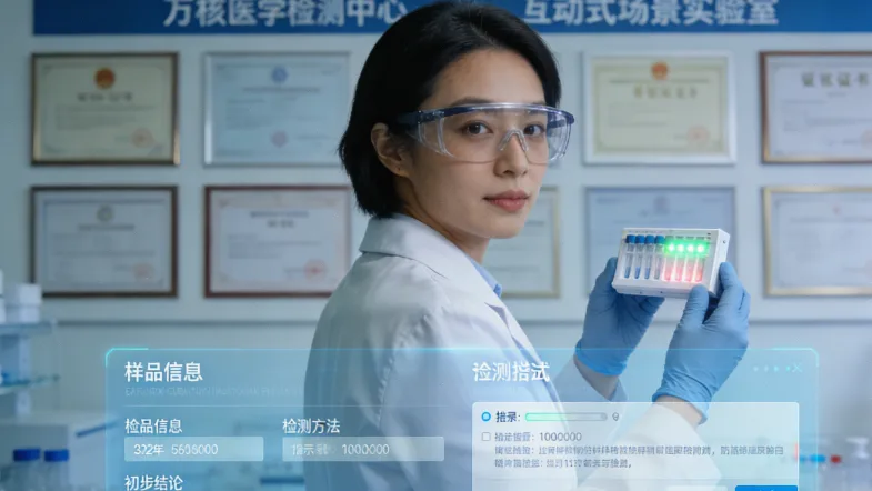 一个人拿着基因检测报告，面露疑惑的漫画形象