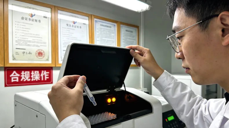 医生与患者讨论基因检测报告