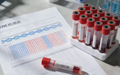 医生与糖尿病患者讨论基因检测报告