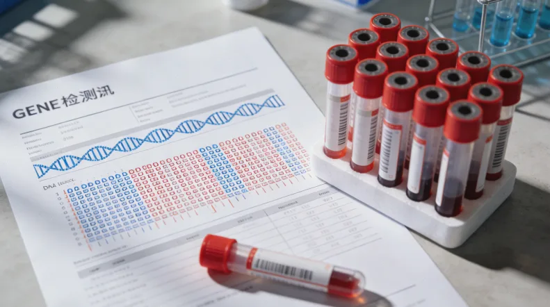 医生与糖尿病患者讨论基因检测报告