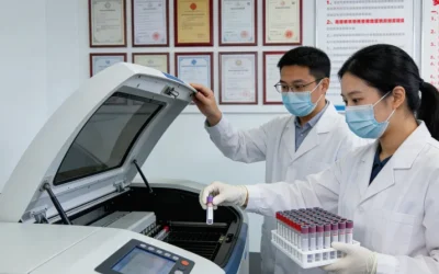 医生与患者讨论基因检测报告的场景