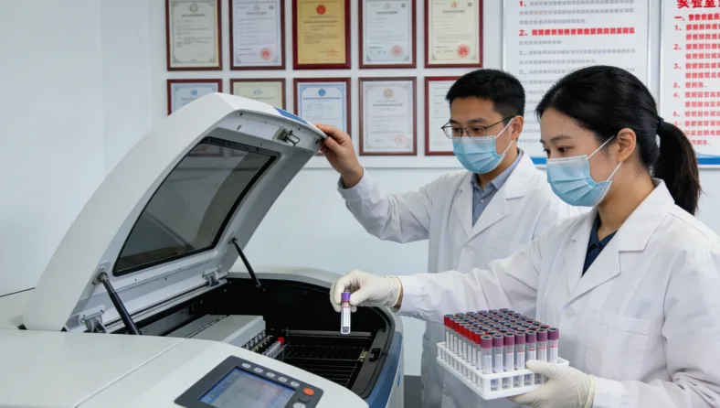 医生与患者讨论基因检测报告的场景