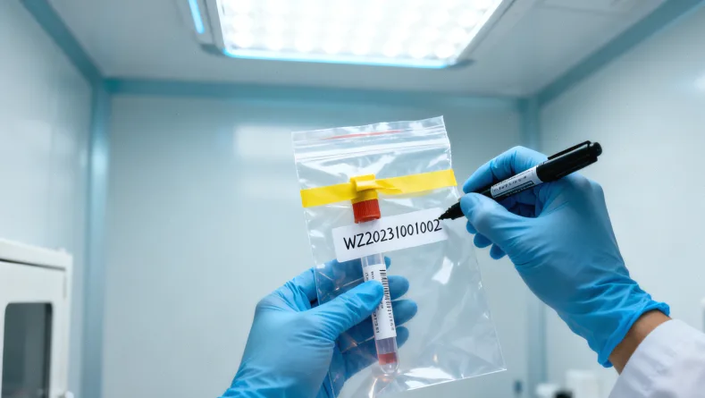 一位中年人在家自测指尖血糖