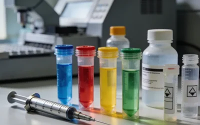 一位患者拿着基因检测报告与医生沟通的示意图