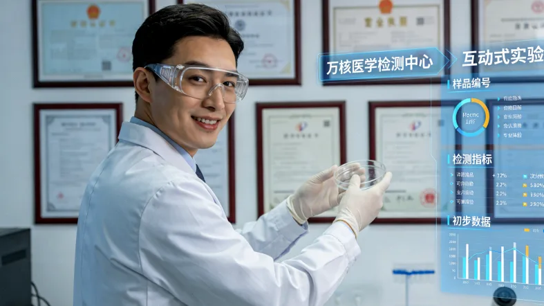 医生与糖尿病患者共同查看血糖监测数据